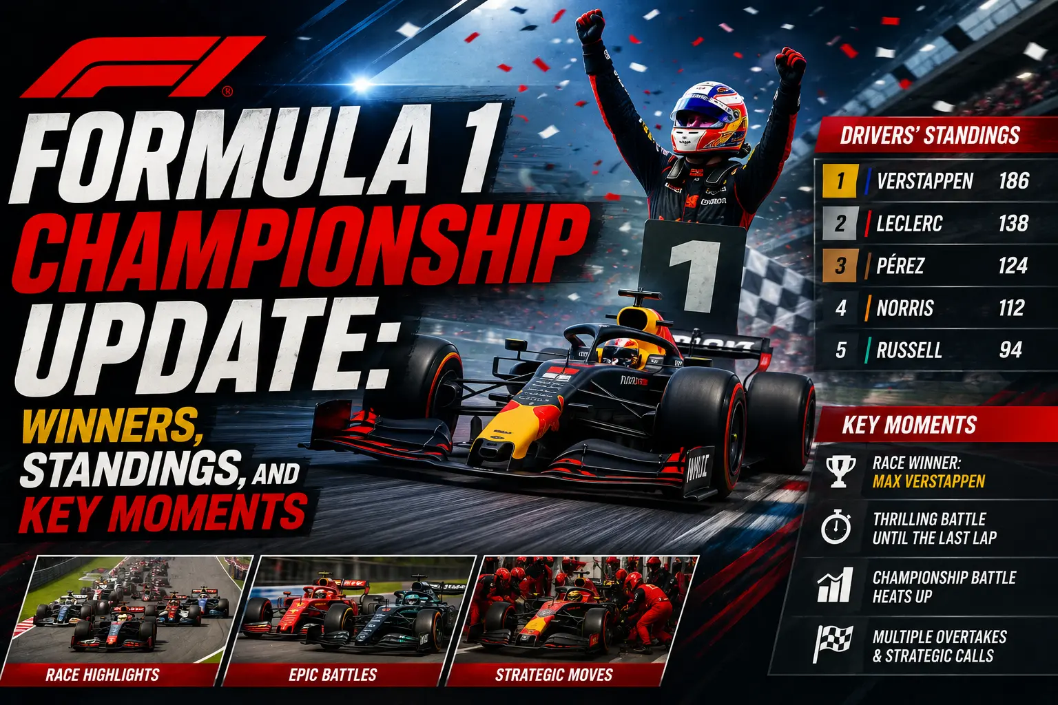 Formula 1 Championship Update: Winners, Standings, and Key Moments